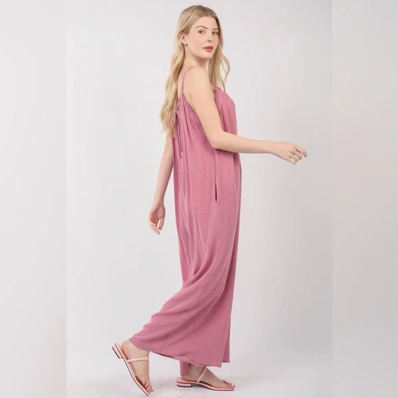 Blissful Pink Jumpsuit- LAST ONE - Picture 3 of 5